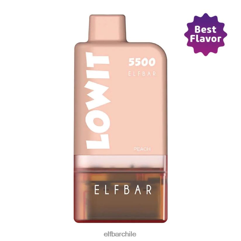 ELFBAR kit de cápsulas precargadas lowit 5500 2%nic melocotón vaina de melocotón+batería marrón L84404137