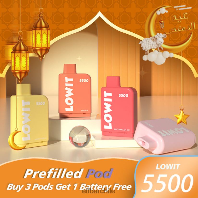 ELFBAR vaina precargada lowit 5500 inhalaciones 2% nic hielo de fresa L84404140