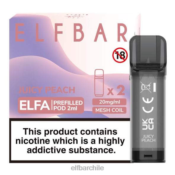 cápsula precargada elfbar elfa - 2 ml - 20 mg (paquete de 2) Durazno jugoso DS2DF125