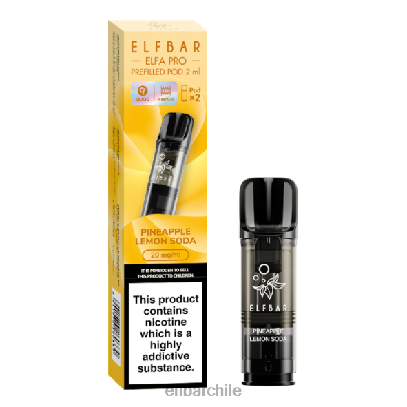 elfbar elfa pro cápsulas precargadas - 20 mg - paquete de 2 piña limón qi DS2DF96