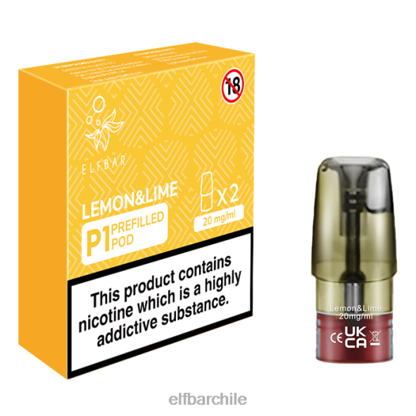 elfbar mate 500 p1 cápsulas precargadas - 20 mg (paquete de 2) limón y lima original DS2DF149