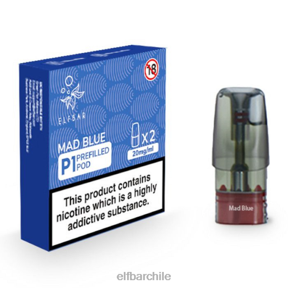 elfbar mate 500 p1 cápsulas precargadas - 20 mg (paquete de 2) mad blue original DS2DF160