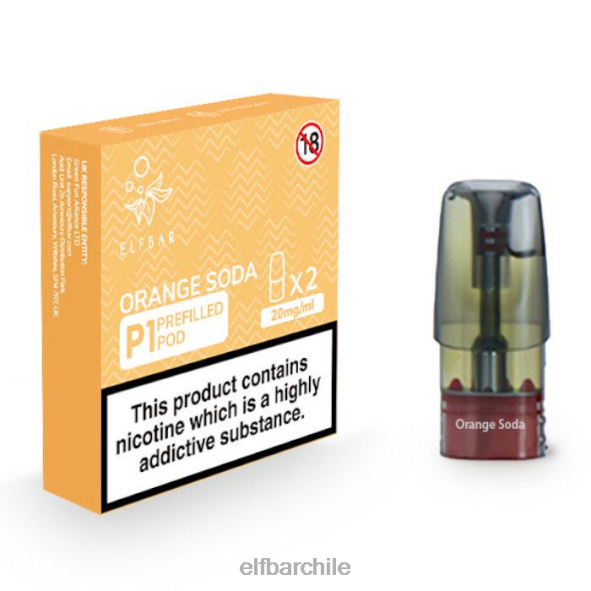 elfbar mate 500 p1 cápsulas precargadas - 20 mg (paquete de 2) refresco de naranja original DS2DF155