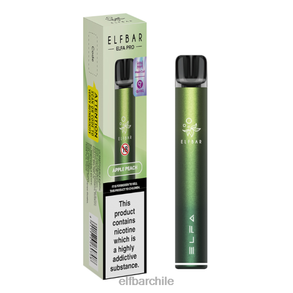 kit elfbar elfa pro pod - recargable aurora green + vaina precargada de melocotón y manzana DS2DF73