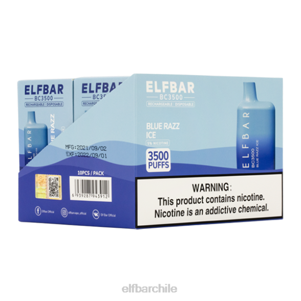 ELFBAR blue razz ice 3500 consumidor - individual - 50 mg DF54655