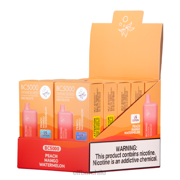 ELFBAR melocotón mango sandía bc5000 consumidor - individual - 50 mg DF5463
