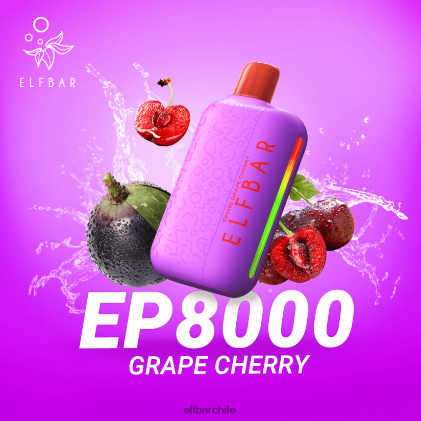 ELFBAR vape desechable nuevos soplos ep8000 cereza de uva L8440457