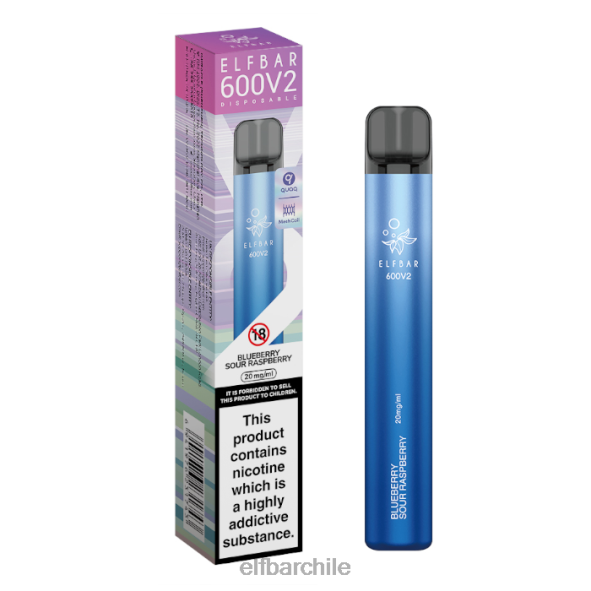 Vaporizador desechable elfbar 600v2 - 20 mg arándano frambuesa agria DS2DF10