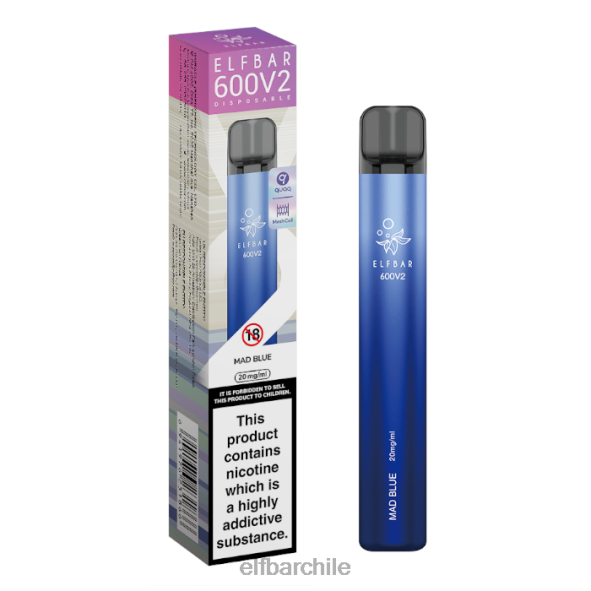 Vaporizador desechable elfbar 600v2 - 20 mg azul loco DS2DF20