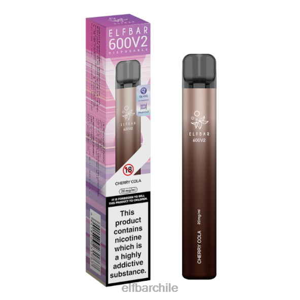 Vaporizador desechable elfbar 600v2 - 20 mg cola de cereza DS2DF8