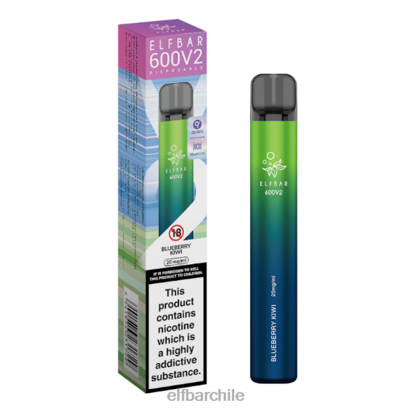 Vaporizador desechable elfbar 600v2 - 20 mg kiwi de arándanos DS2DF23