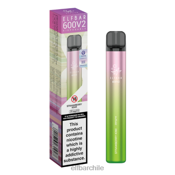 Vaporizador desechable elfbar 600v2 - 20 mg kiwi fresa DS2DF3
