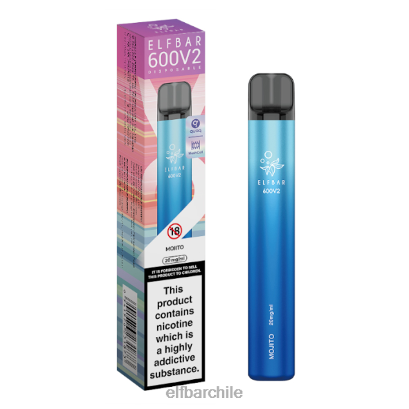 Vaporizador desechable elfbar 600v2 - 20 mg mojito DS2DF17