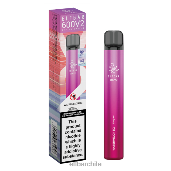 Vaporizador desechable elfbar 600v2 - 20 mg sandia bg DS2DF27