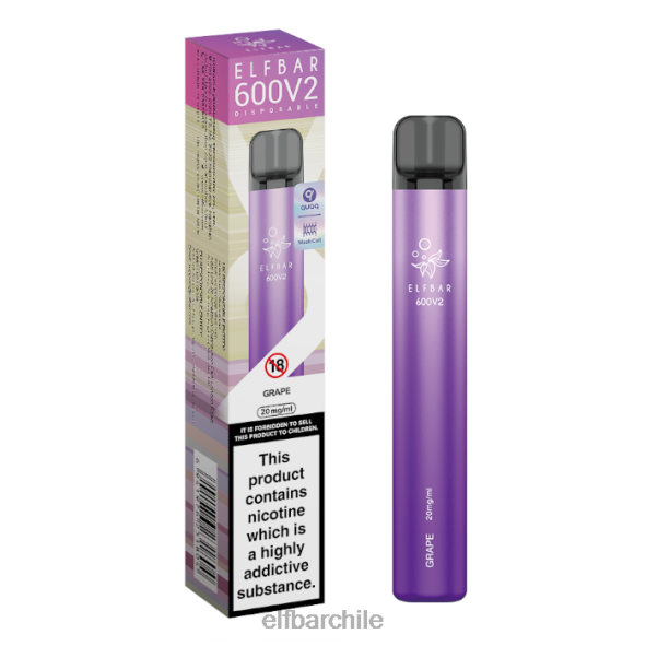Vaporizador desechable elfbar 600v2 - 20 mg uva DS2DF2